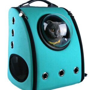 Colorful Cat Backpacks Feature Bubble Window for Traveling like an Astronaut