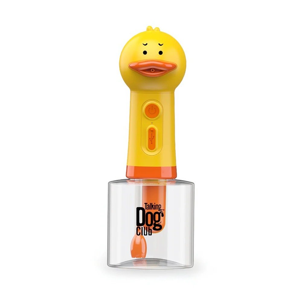 Talking Dog Club Oh Duck Shampoo Dispenser Spray with Free Bath brush for Dogs and Cats (Yellow)