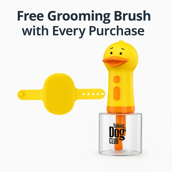 Talking Dog Club Oh Duck Shampoo Dispenser Spray with Free Bath brush for Dogs and Cats (Yellow) - Image 5