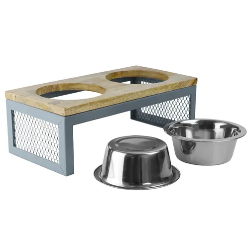 Pawpourri Wooden Top Mesh Diner for Dogs and Cats (Wooden Brown) - Image 3
