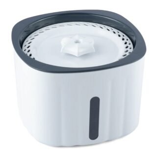 Trixie Water Drinking Fountain Flower for Dogs and Cats (White and Grey)