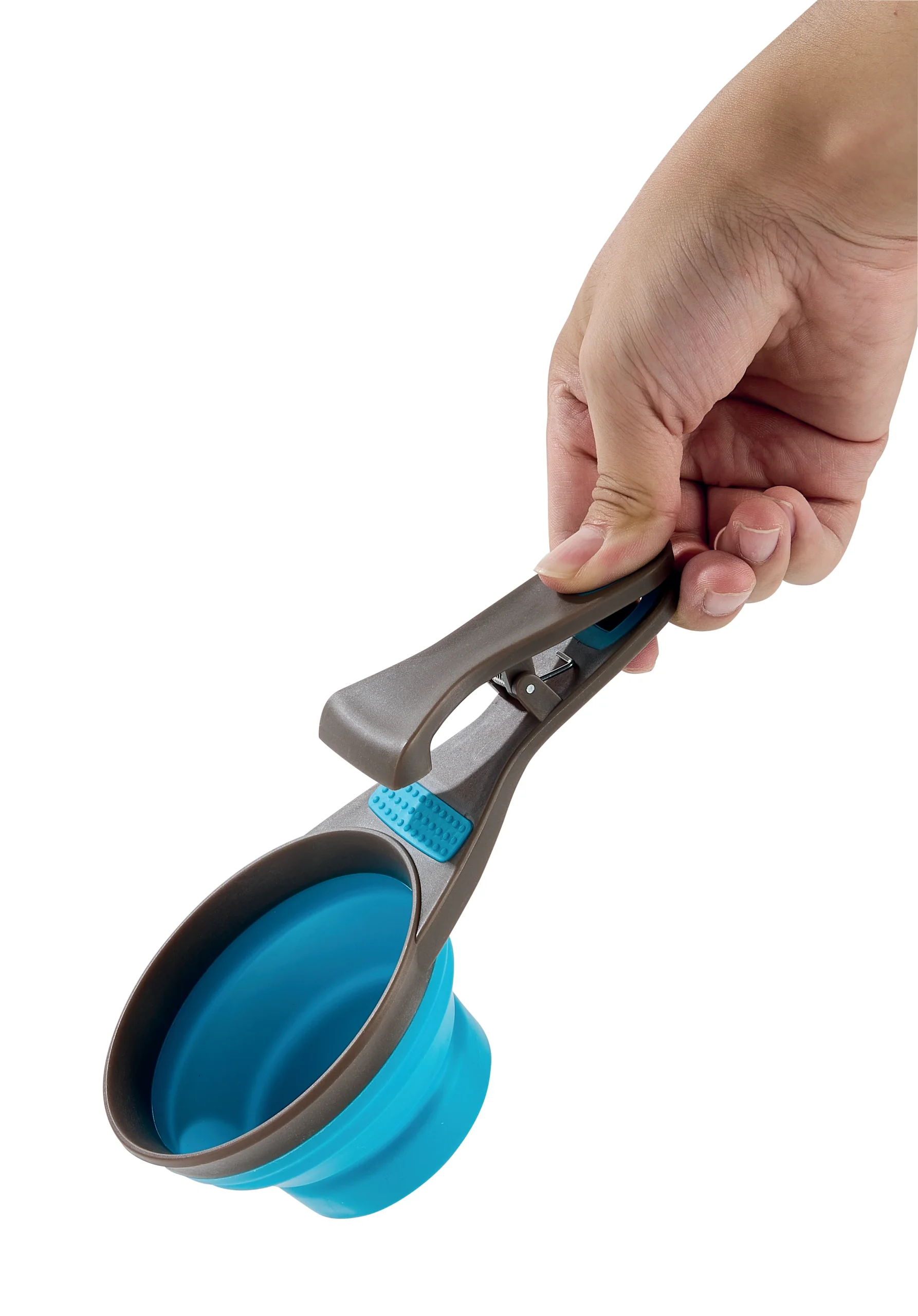 M Pets Cuizi Foldable Scoop for Dogs and Cats (Teal Blue) - Image 5