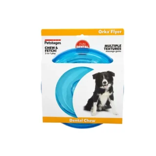 Petstages Orka Flyer Toy for Dogs (Blue)