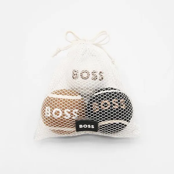Boss Tennis Ball for Dogs (White/Camel/Black) - Image 4