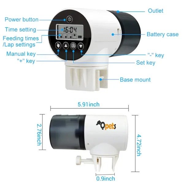 QPets Automatic Aquarium Feeder for Fish - Image 2
