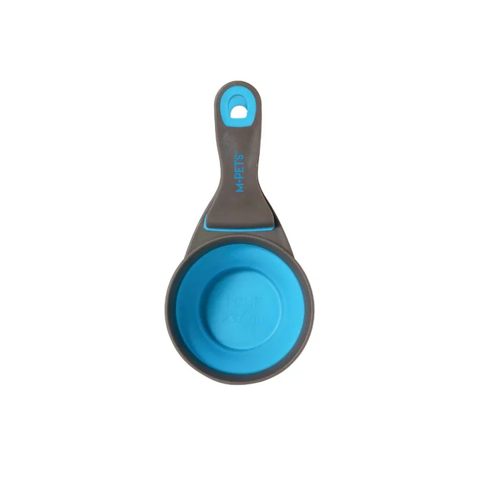 M Pets Cuizi Foldable Scoop for Dogs and Cats (Teal Blue) - Image 2
