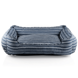 Pawpourri Striped Cuddler Bed for Dogs and Cats (Blue Stripe)