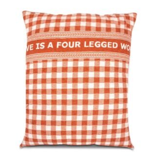 Pawpourri Chic Printed Knife Edge Bed for Dogs (Rust)