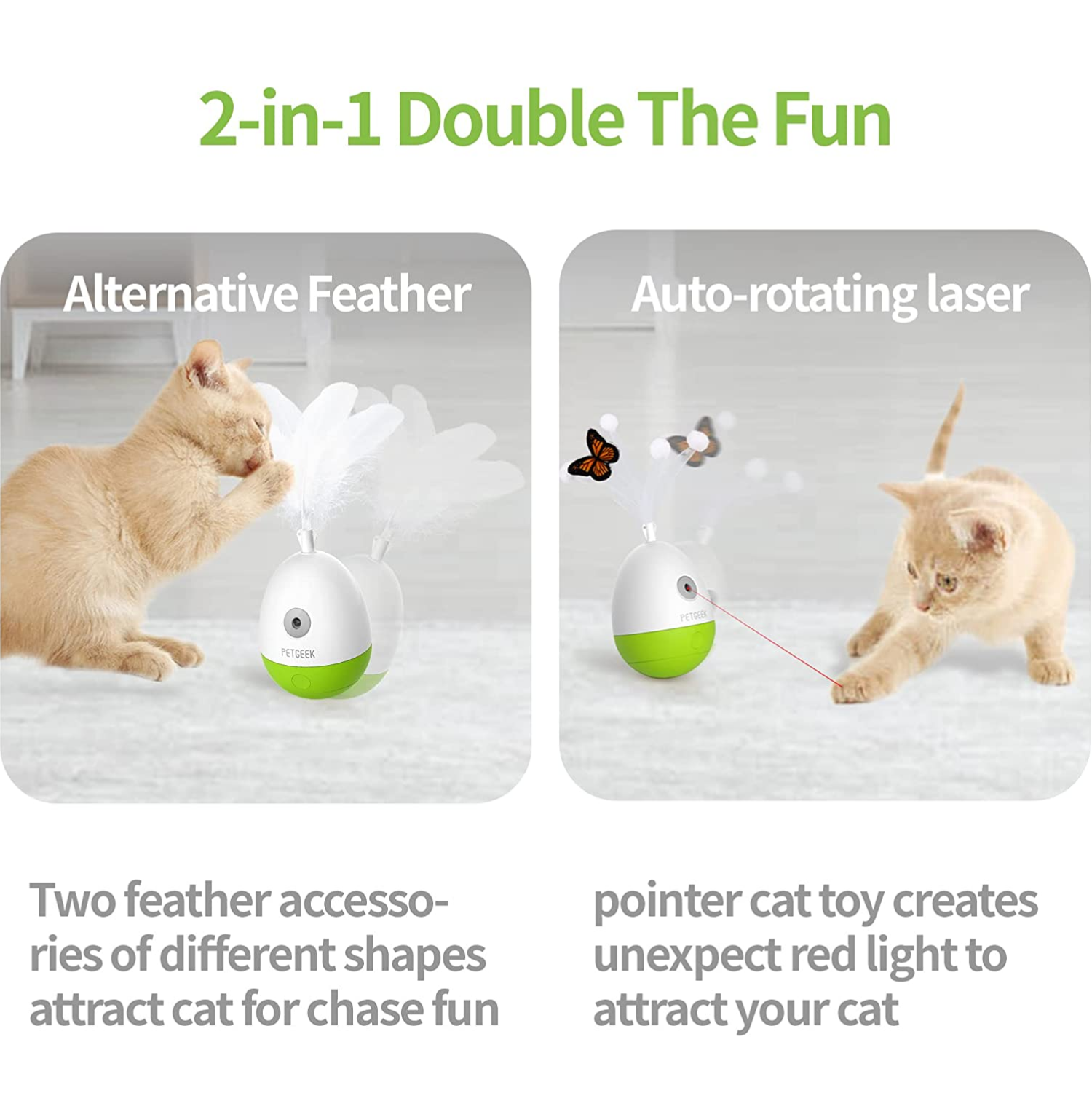 Pet Geek Egg Laser Tumbler Toy for Cats - Image 4