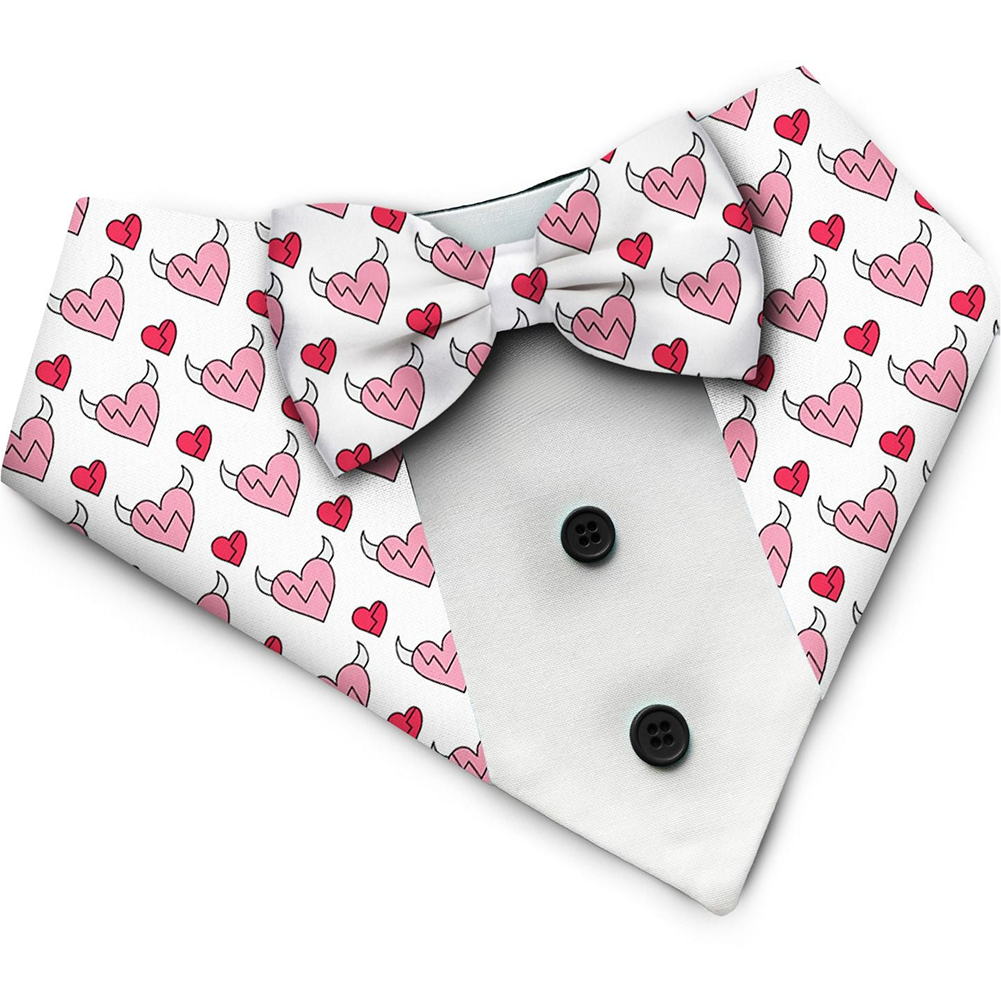 PawsIndia Valentines Edition Hearts with Wings Printed Tuxedo for Dogs and Cats