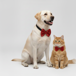 Skatrs Red Glitter Bow for Dogs and Cats