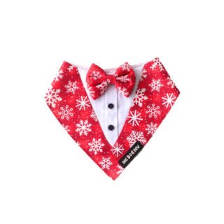 Dogobow Aztec Print Tuxedo Bandana for Dogs (Red)