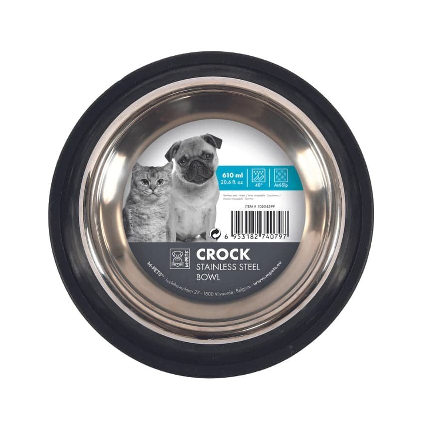 M Pets Crock Stainless Steel Bowl for Dogs and Cats - Image 2