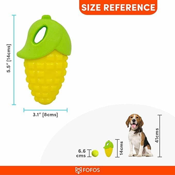 Barkbutler x Fofos Vegi Bites Corn Squeaky Toy for Dogs - Image 3