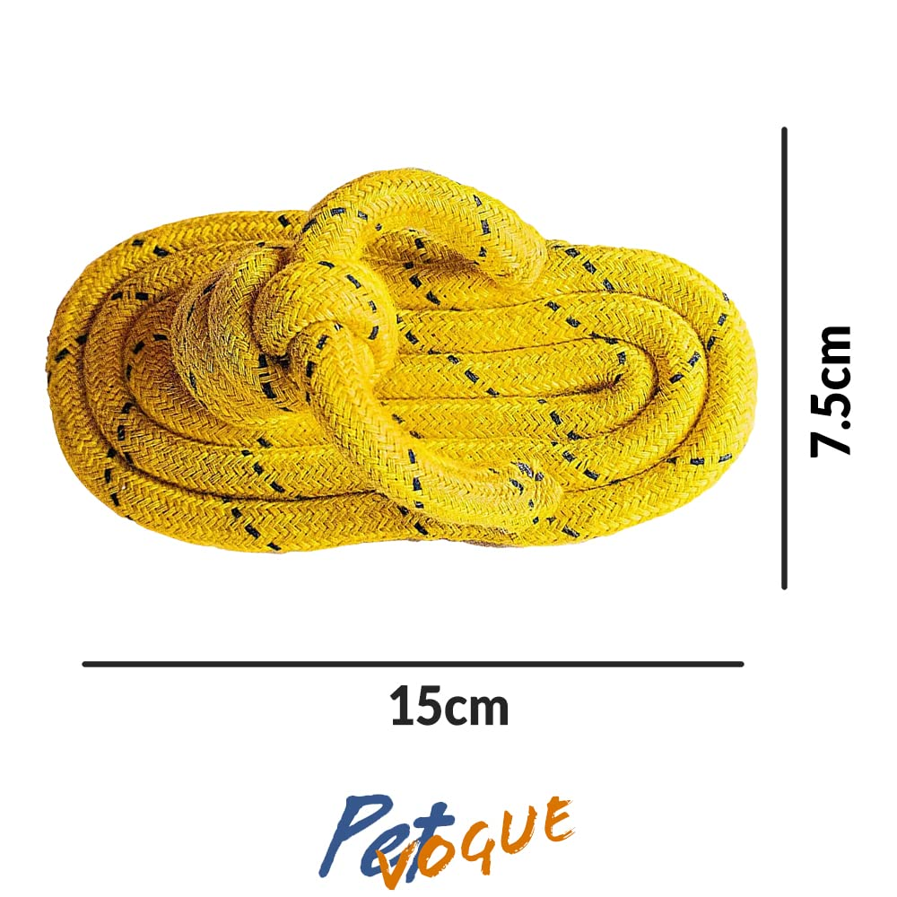 Pet Vogue Sandal Shaped Rope Toy for Dogs | For Medium Chewers (Yellow) - Image 3