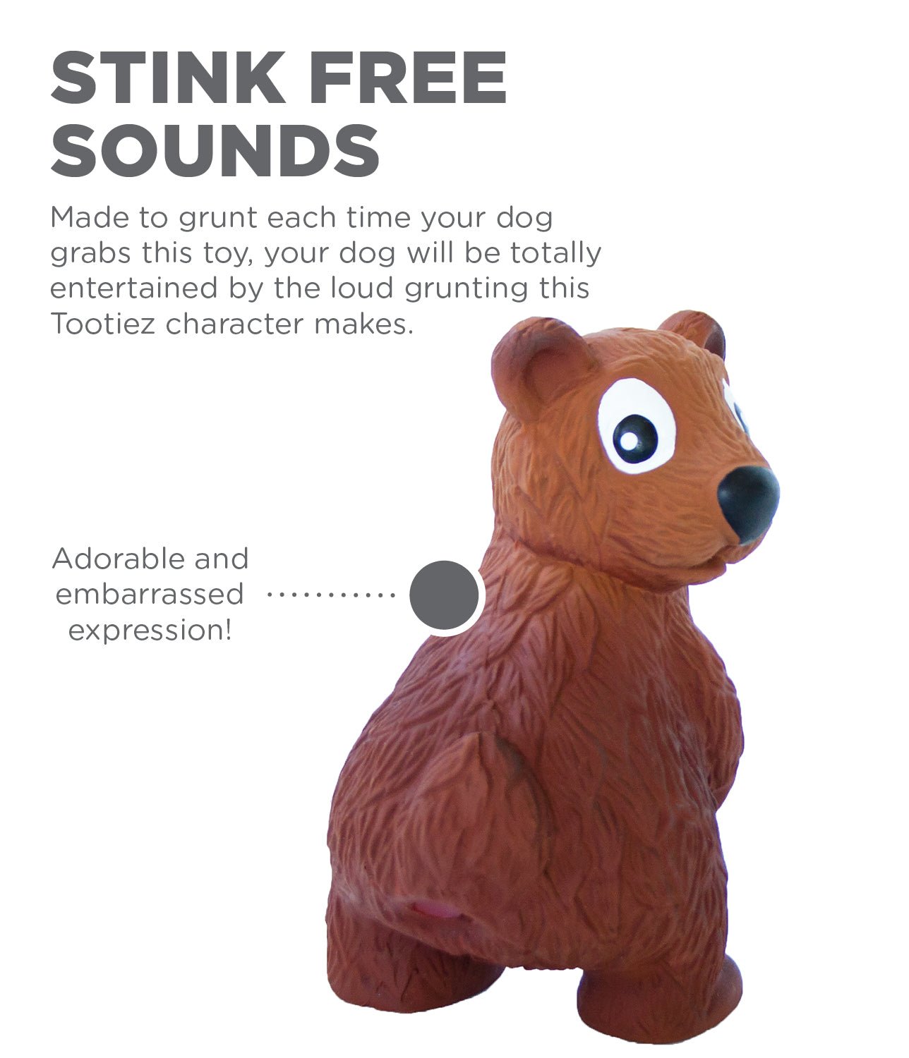 Petstages Tootiez Bear Latex Rubber Chew Toy For Dogs