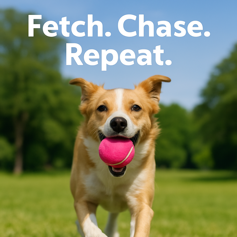 Talking Dog Club Tennis Ball Toy For Dogs Pink