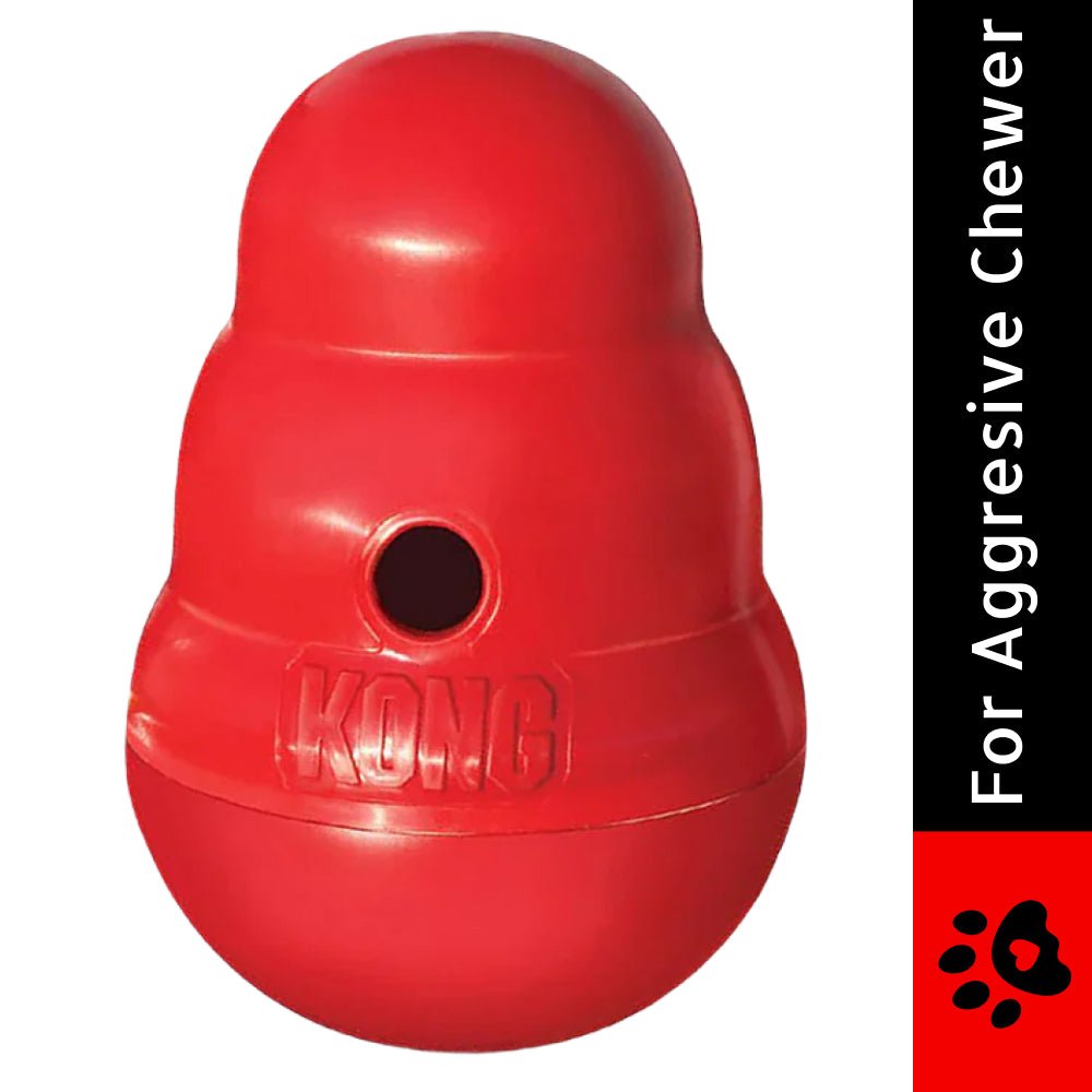 Kong Wobbler Toy for Dogs (Red) | For Aggressive Chewers - Image 2