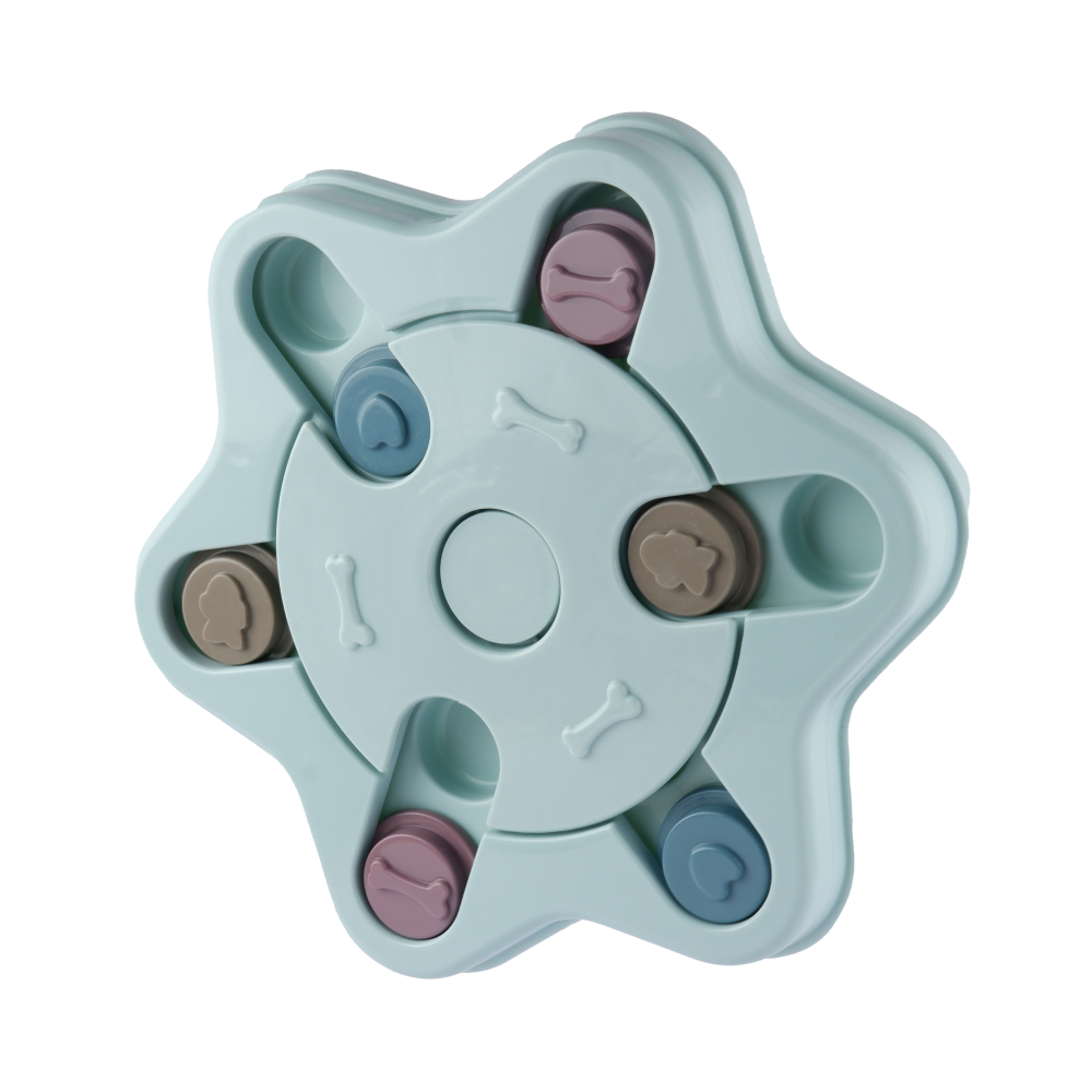 Pet Vogue Slow Feeder Puzzle Toy with Snack Dispenser for Dogs and Cats (Blue) - Image 2