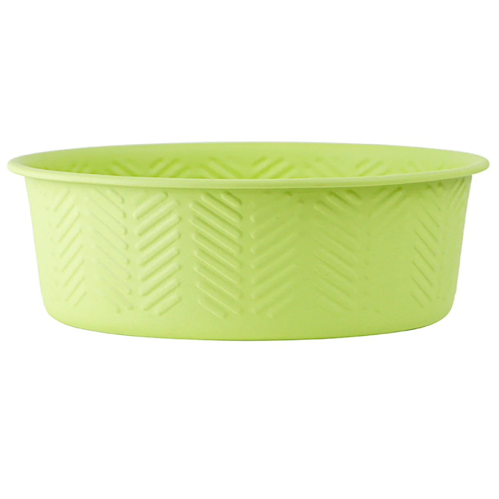 Pawpourri Premium Chevron Emboss Bowl for Dogs and Cats (Green) - Image 2