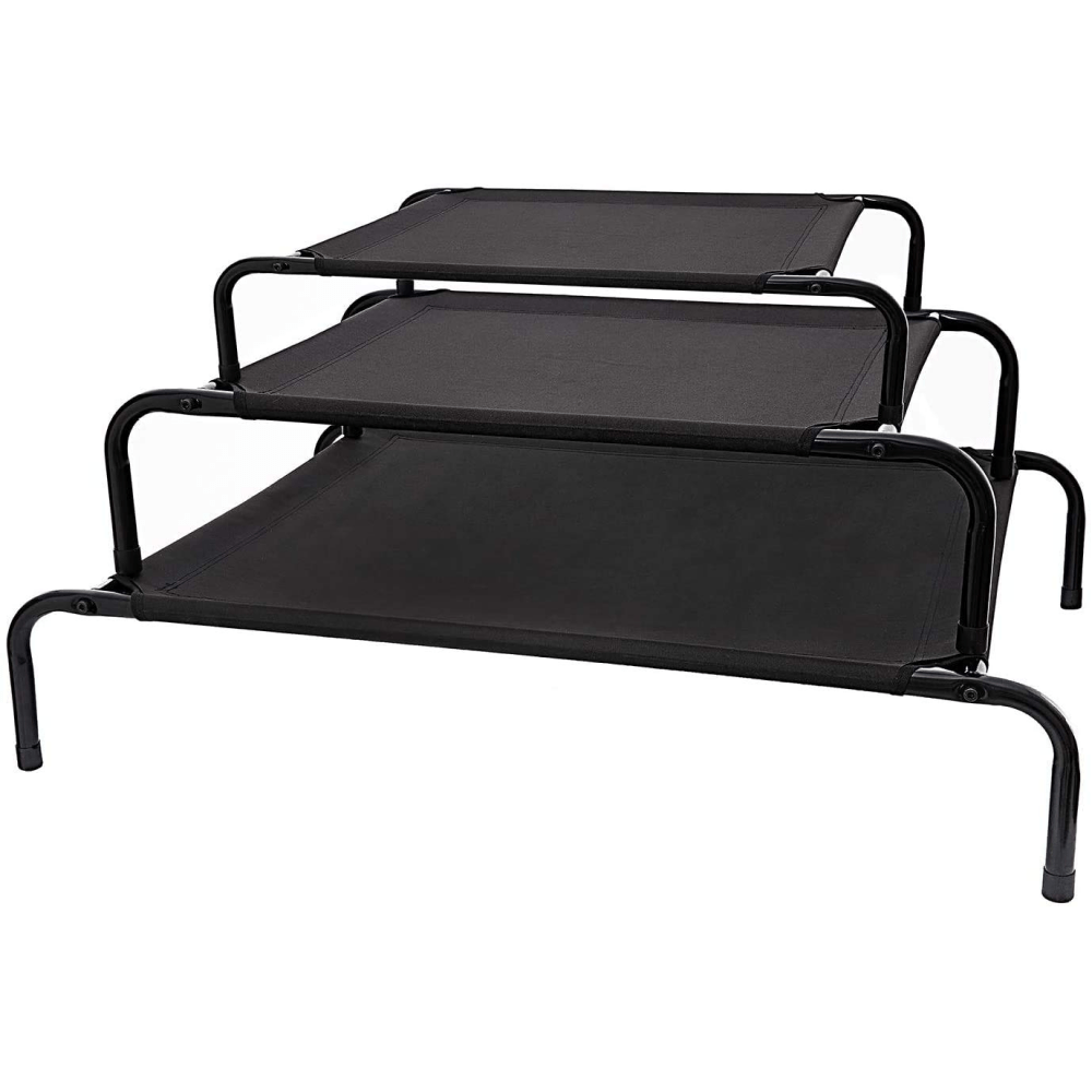 Fluffy's Pawsome Waterproof elevated Sides Camping Bed for Dogs (Grey) - Image 3