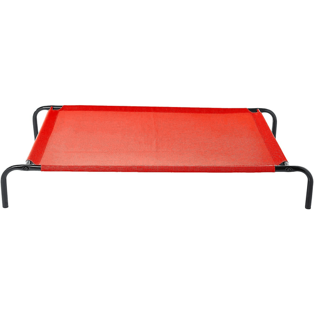Fluffys Pawsome Waterproof Elevated Sides Camping Bed For Dogs Red