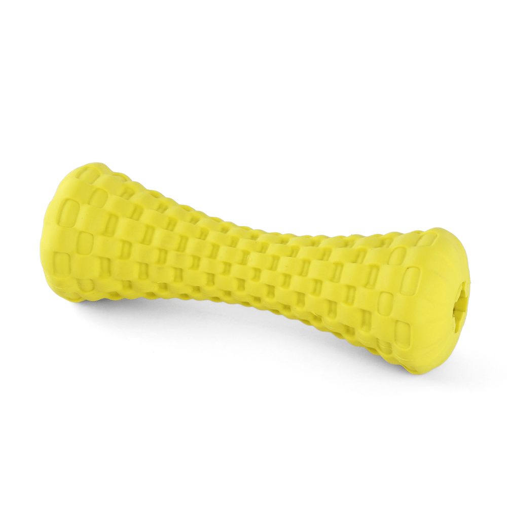 Goofy Tails Dumbbell Treat Dispensing Interactive Toys for Dogs | For Medium Chewers (Yellow) - Image 3