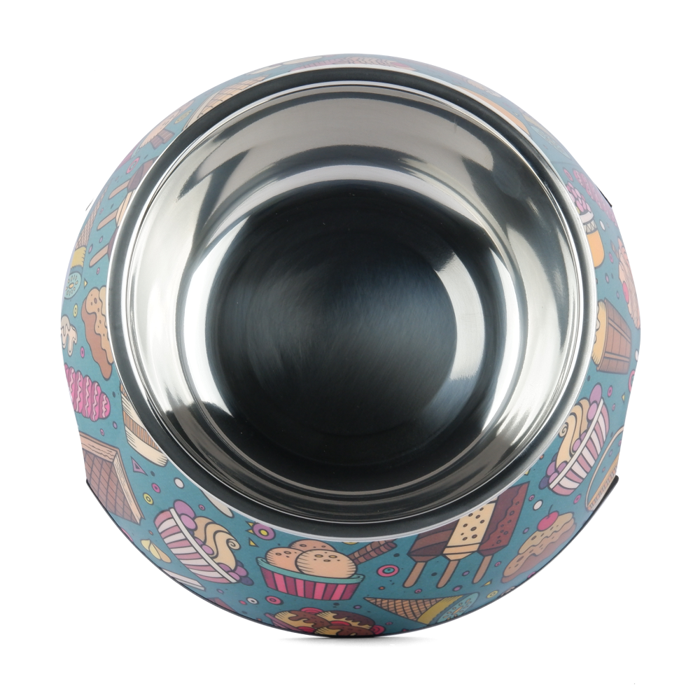 Pet Vogue Ice Cream and Muffins Pattern Colourful Bowl for Dogs and Cats - Image 3