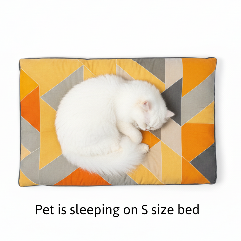 Skatrs Sunshine Snuggle Flat Bed for Dogs & Cats (Yellow) - Image 4