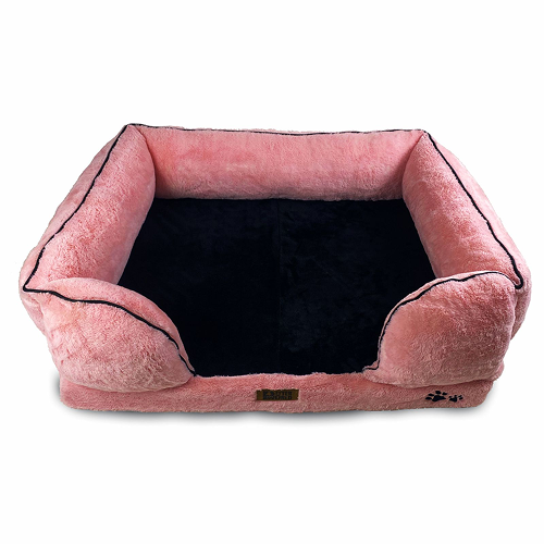 Petter World Ultra Luxury Micro Fur Orthopedic Sofa Bed for Dogs (Millennial Pink)