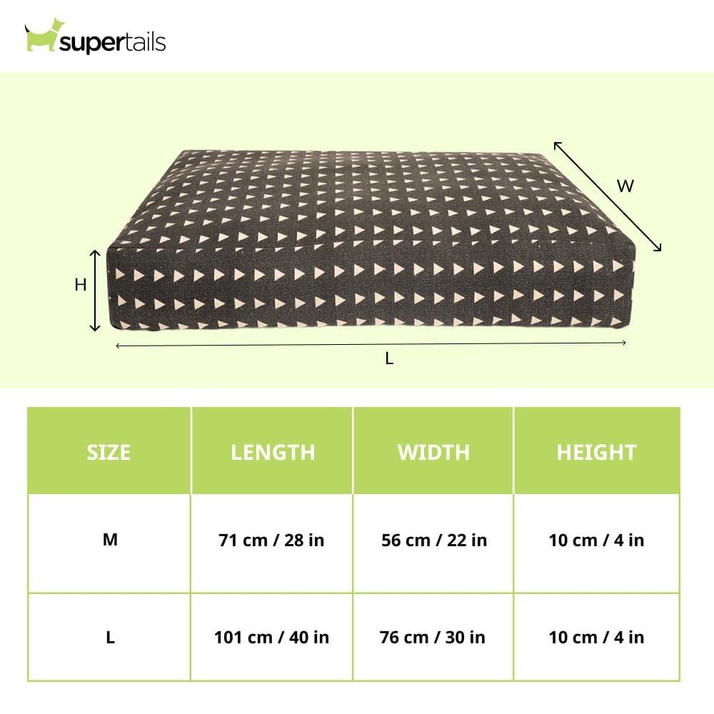 Pawpourri Bohemian Aztec Rectangle Bed for Dogs (Black) - Image 2