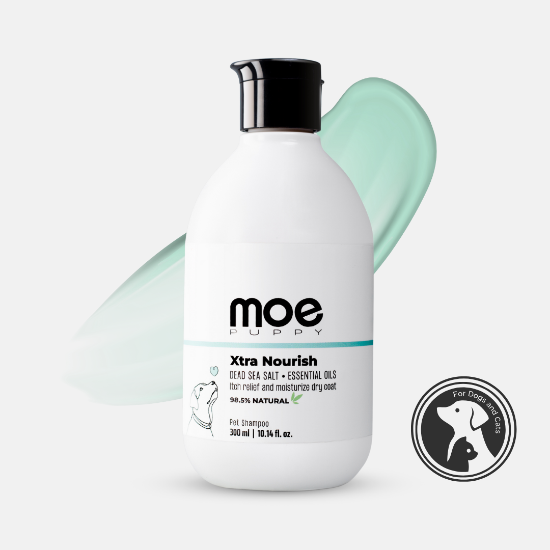 Moe Xtra Nourish for Relieving Itch and Moisturizing Dry Coat Shampoo for Dogs and Cats