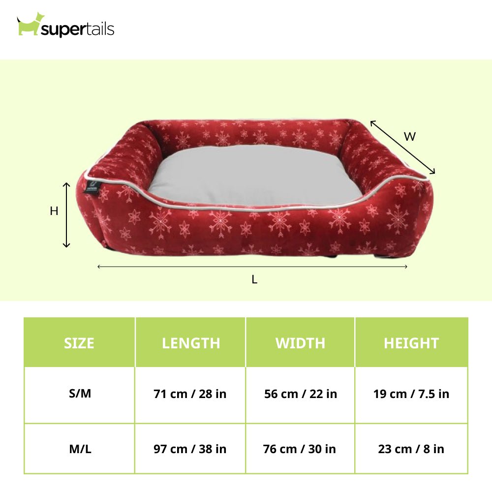 Pawpourri Christmas Cuddler Bed for Dogs (Red)