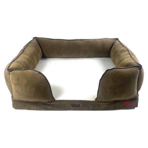 Petter World Ultra Luxury Micro Fur Orthopedic Sofa Bed for Dogs (Mocha Brown)