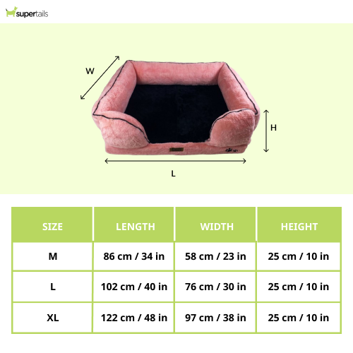 Petter World Ultra Luxury Micro Fur Orthopedic Sofa Bed for Dogs (Millennial Pink) - Image 2