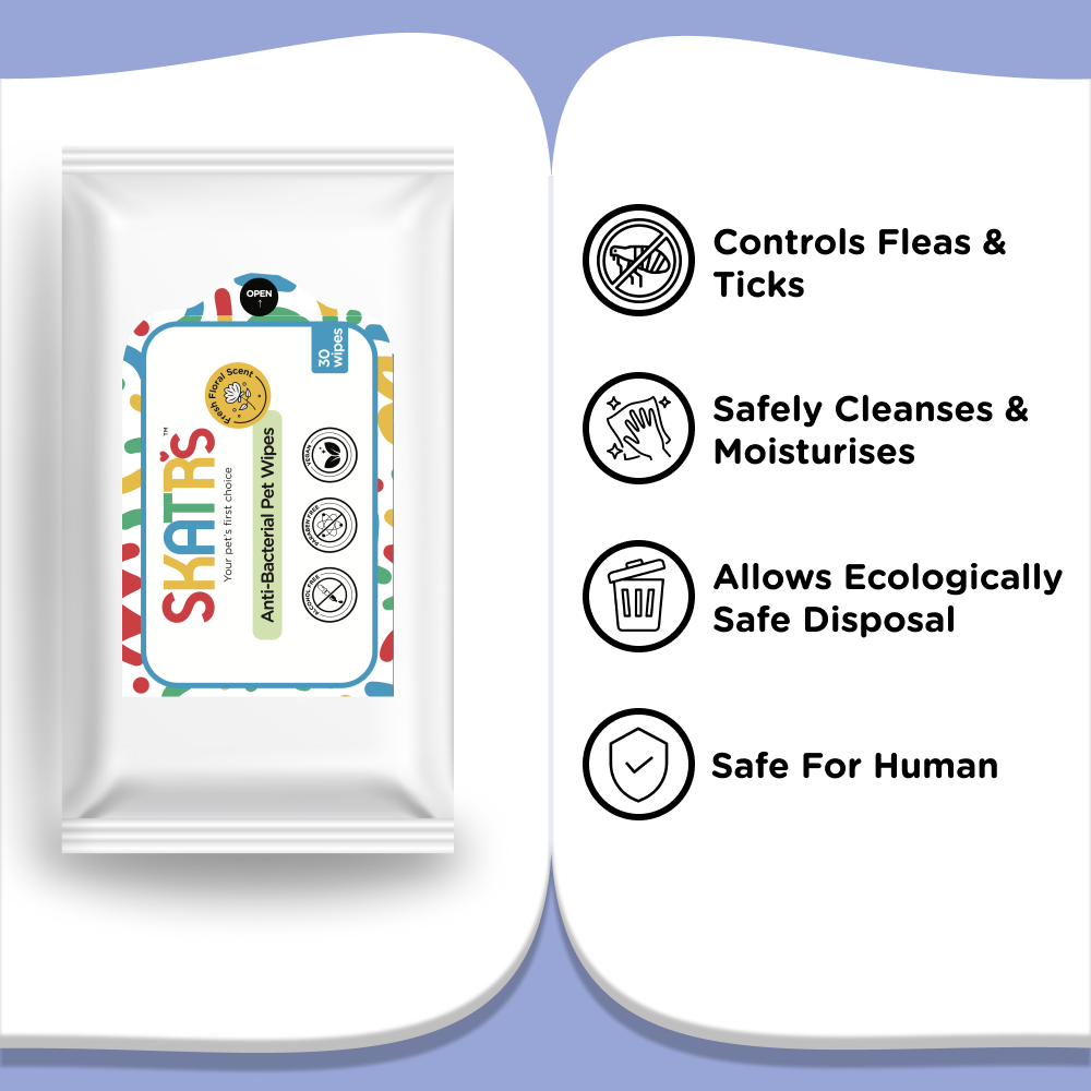 Skatrs Antibacterial Cleaning Wipes for Dogs and Cats - Image 2