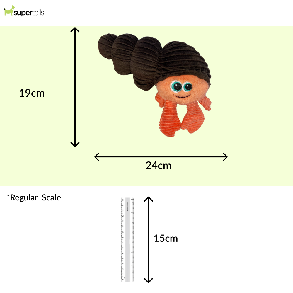 Kong Cuteseas Rufflez Hermit Crab Toy for Dogs (Brown)