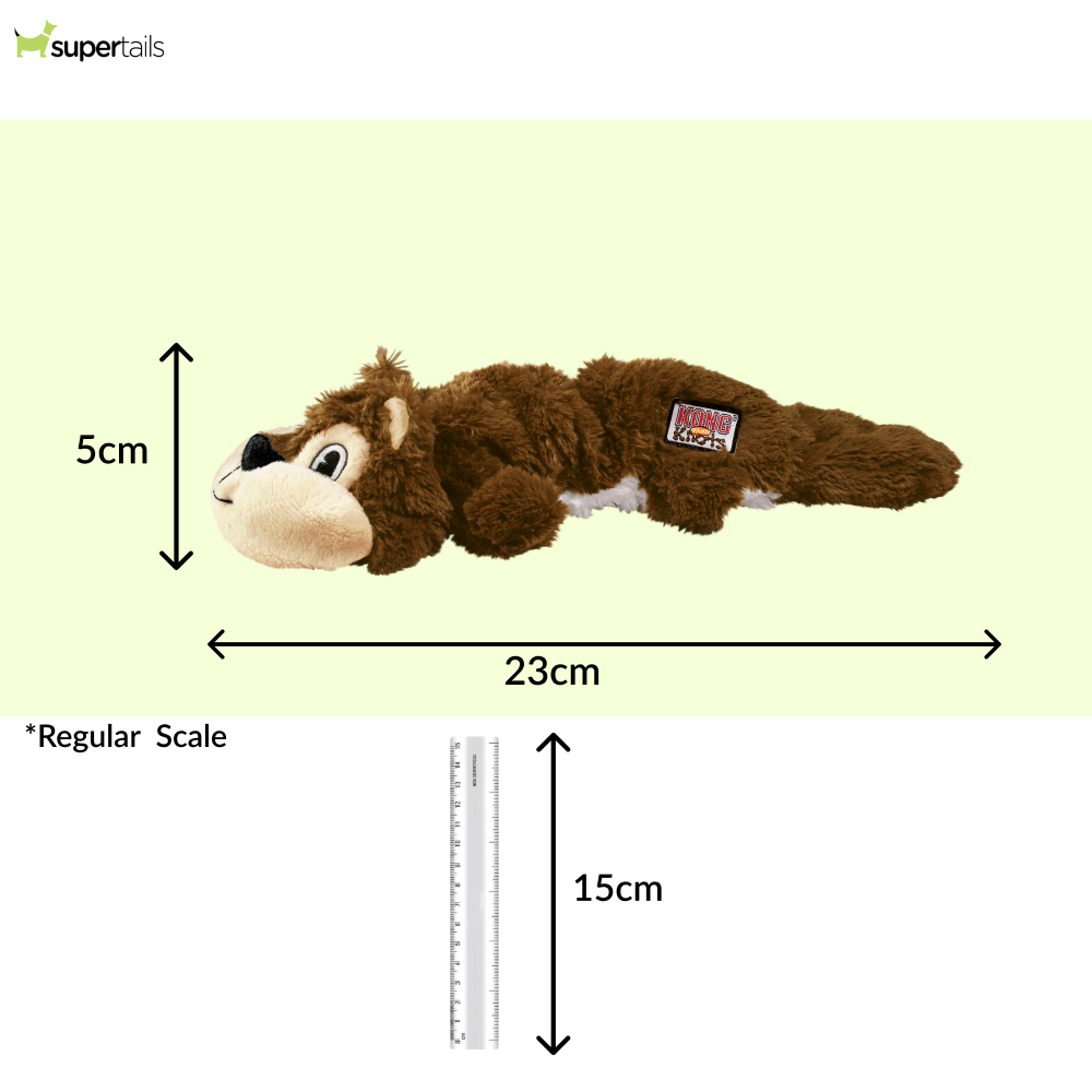 Kong Scrunch Knots Squirrel Toy for Dogs (Brown)