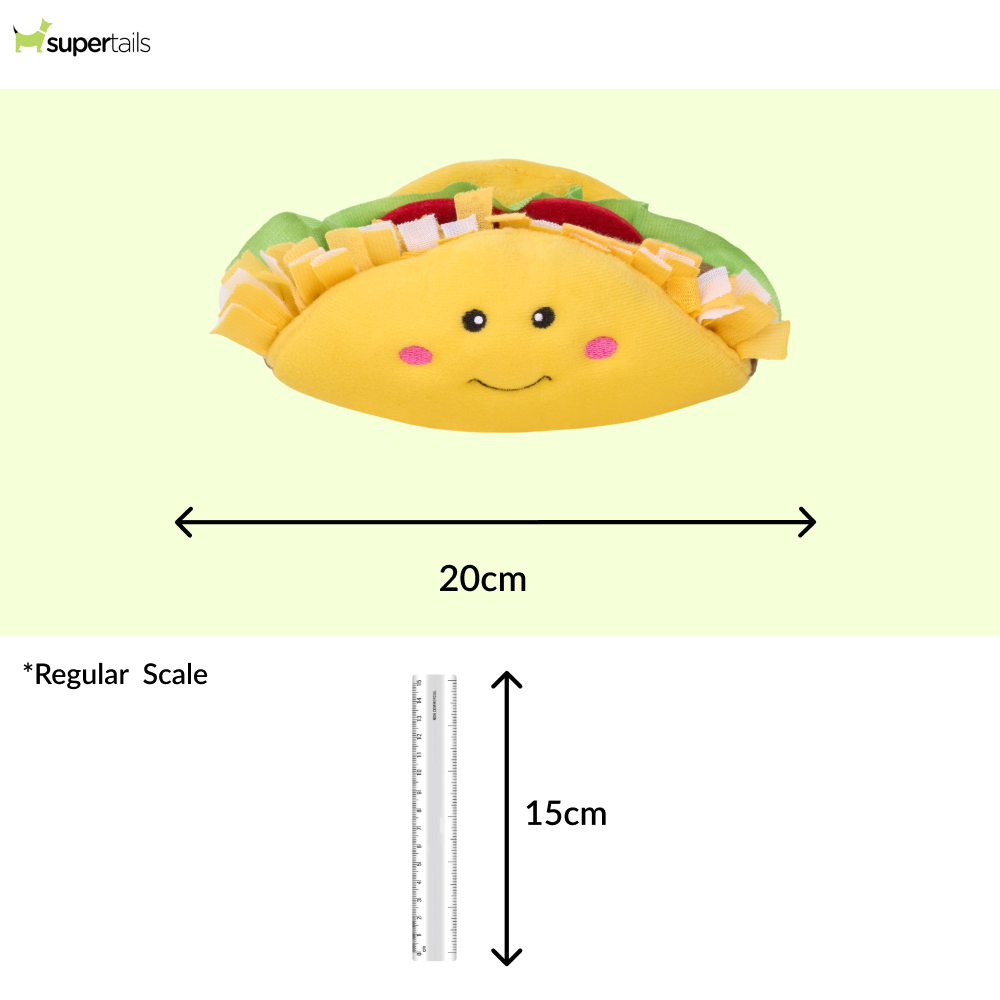 Zippy Paws NomNomz Taco Plush Toy for Dogs