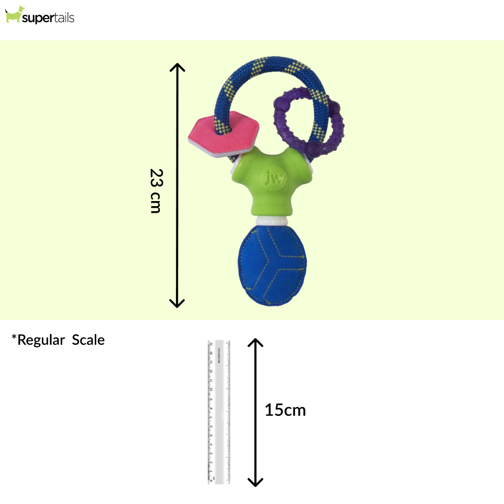 JW Puppy Connects Soft ee Toy for Dogs (Multi Colour) - Image 2