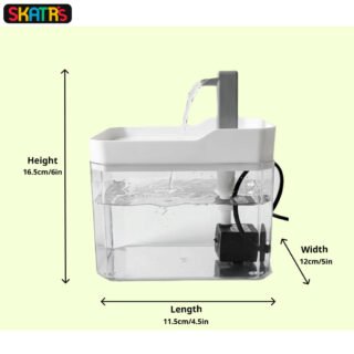 Skatrs Transparent Water Fountain For Dogs And Cats