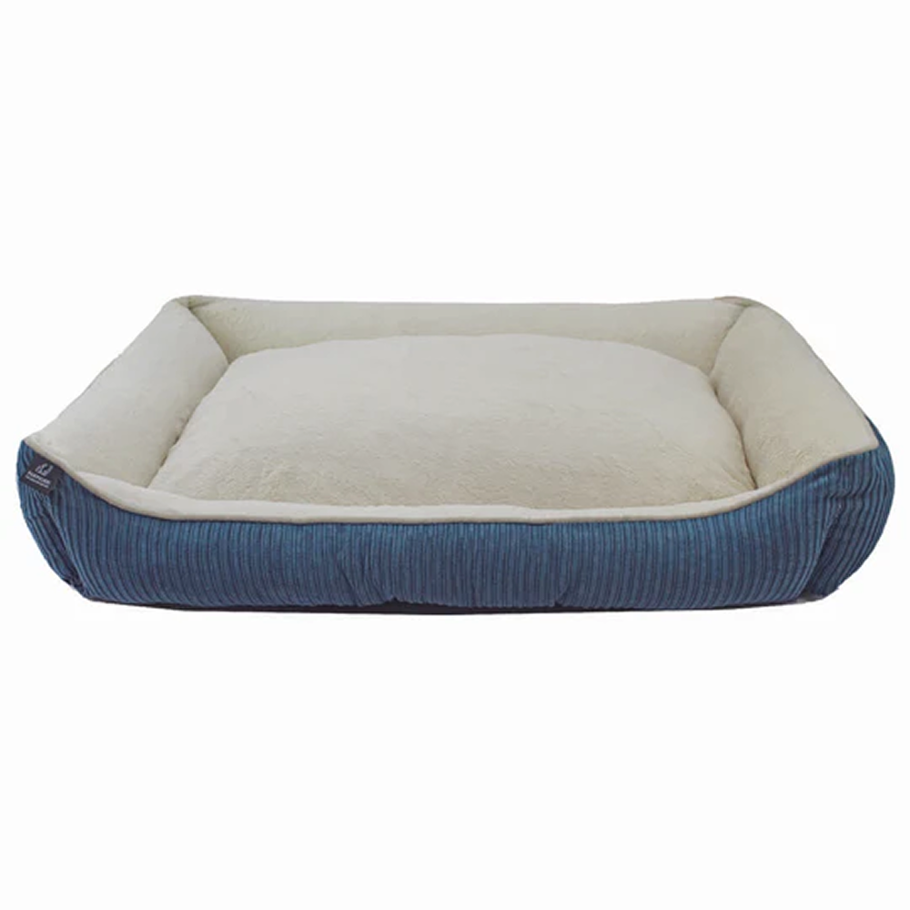 Pawpourri Cord Cuddler Super Soft Sherpa Seat Winter Bed for Dogs (Blue)
