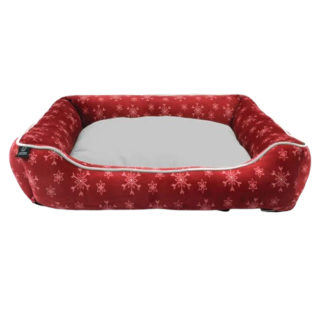 Pawpourri Christmas Cuddler Bed for Dogs (Red)