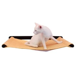 FurryLiving Kiki Wall Mounted Perch for Cats (Black/Yellow)