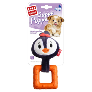 GiGwi Suppa Puppa Penguin Squeaker inside Plush TPR Toy for Dogs