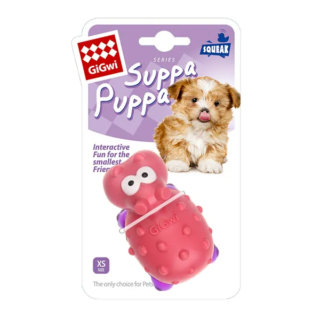 GiGwi Suppa Puppa Baby Hippo Toy for Dogs (Pink)