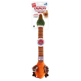 GiGwi Crunchy Neck Duck Toy for Dogs (Orange)
