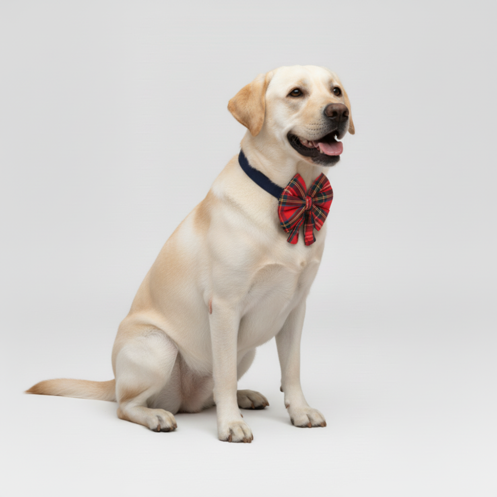 Skatrs Checkered Scottish Red Bow for Dogs and Cats