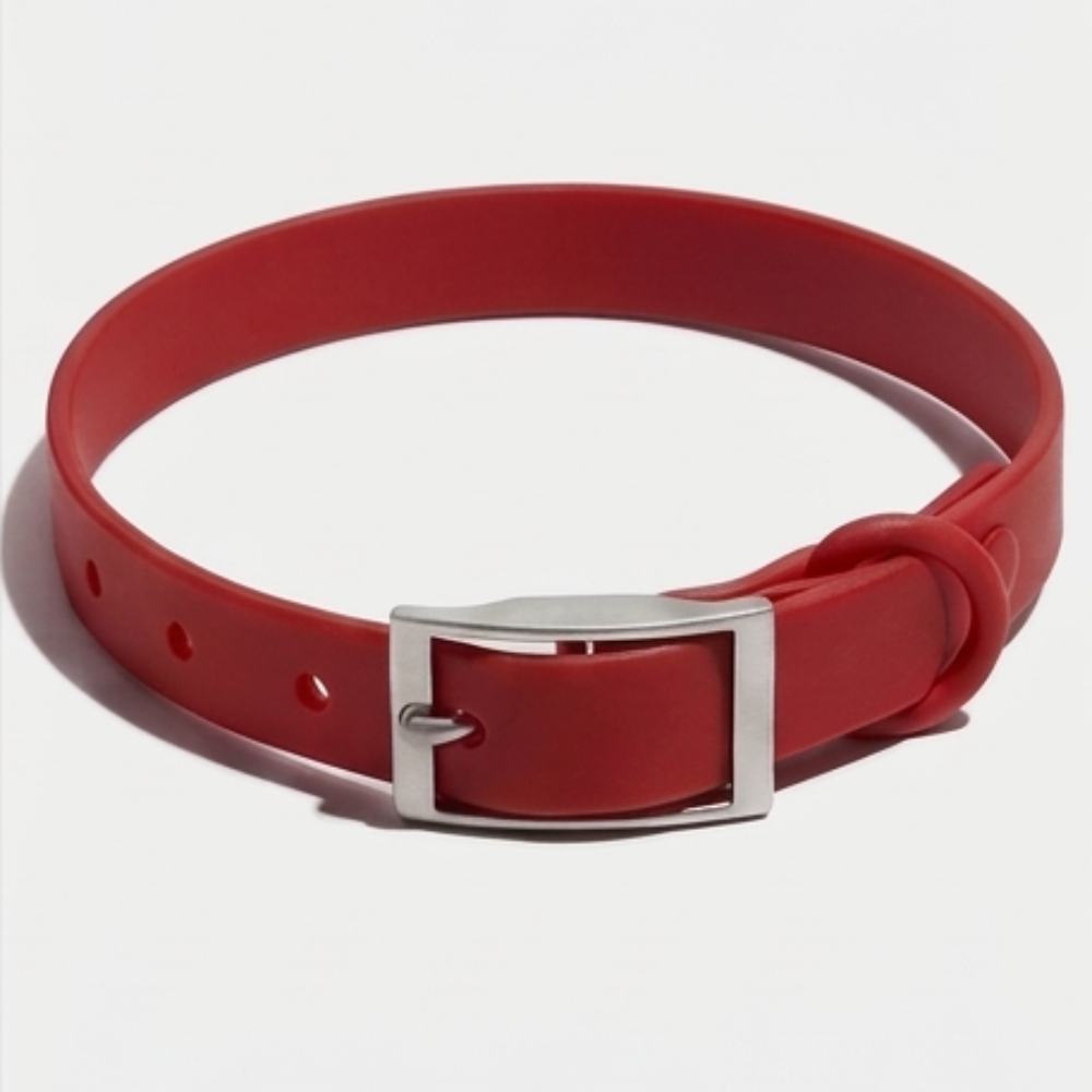 Skatrs Adjustable Collar for Dogs (Ruby Red)