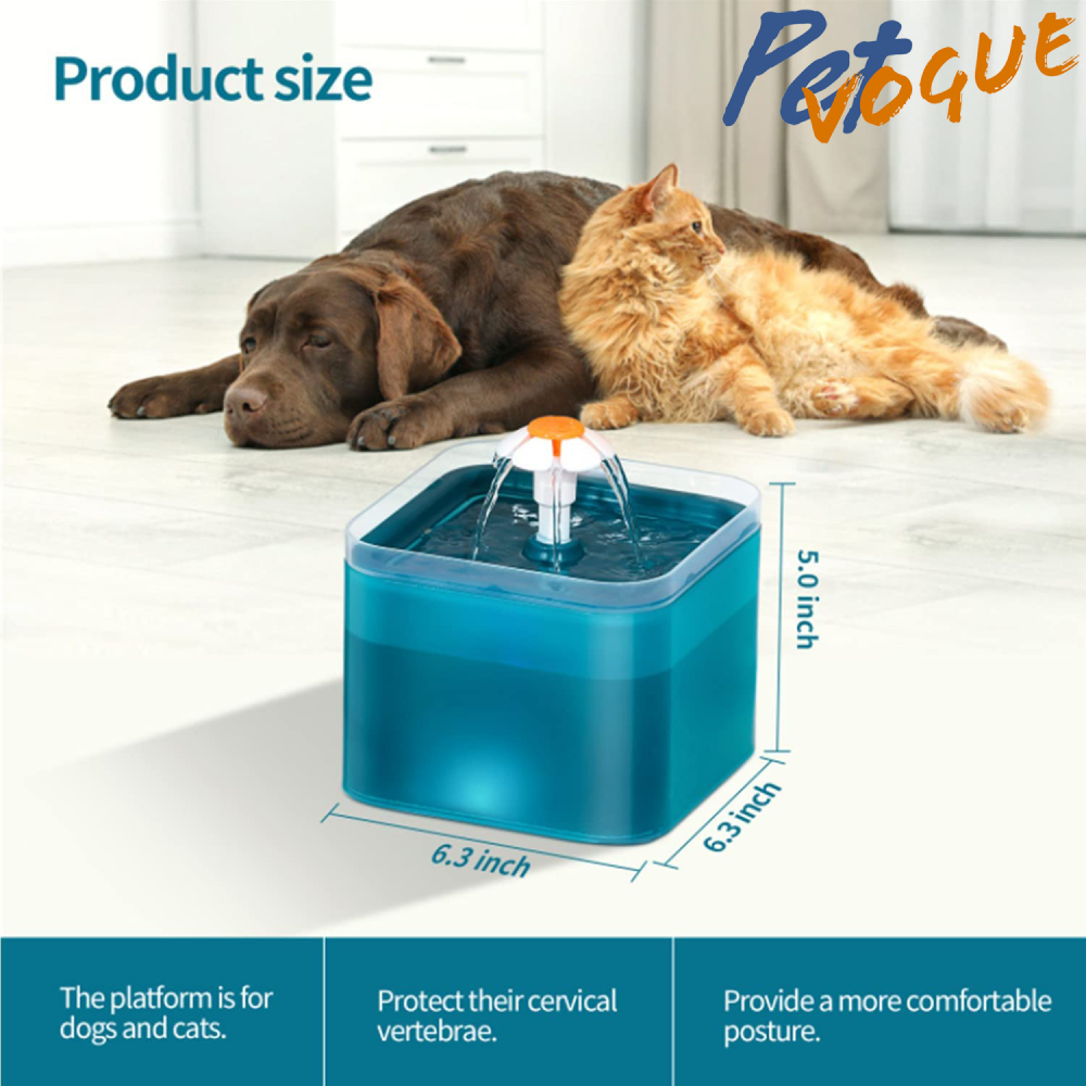 Pet Vogue Automatic Water Fountain with LED Light for Cats and Dogs (Blue) - Image 3